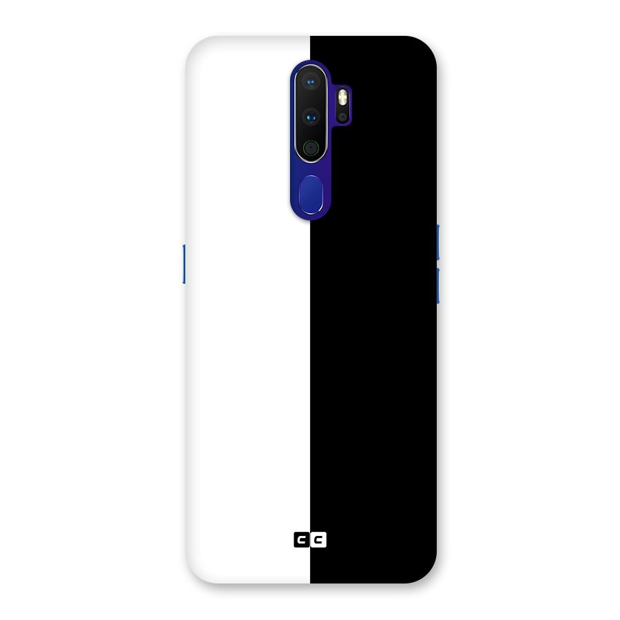 Simple Black White Back Case for Oppo A9 (2020)