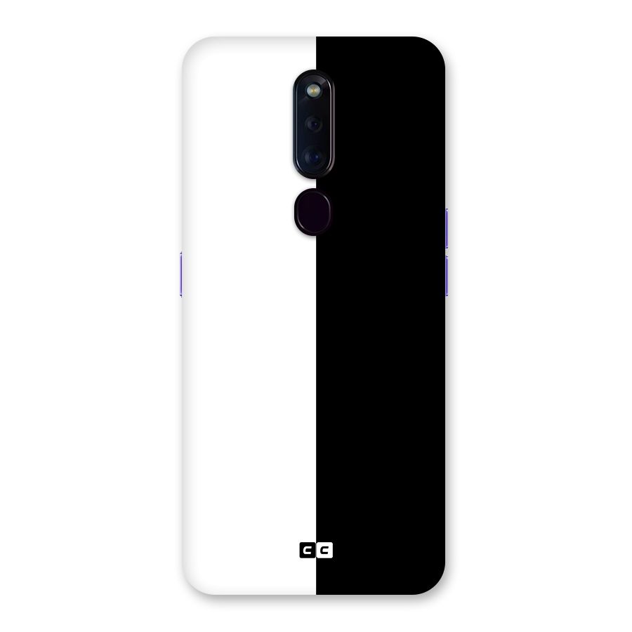 Simple Black White Back Case for Oppo F11 Pro