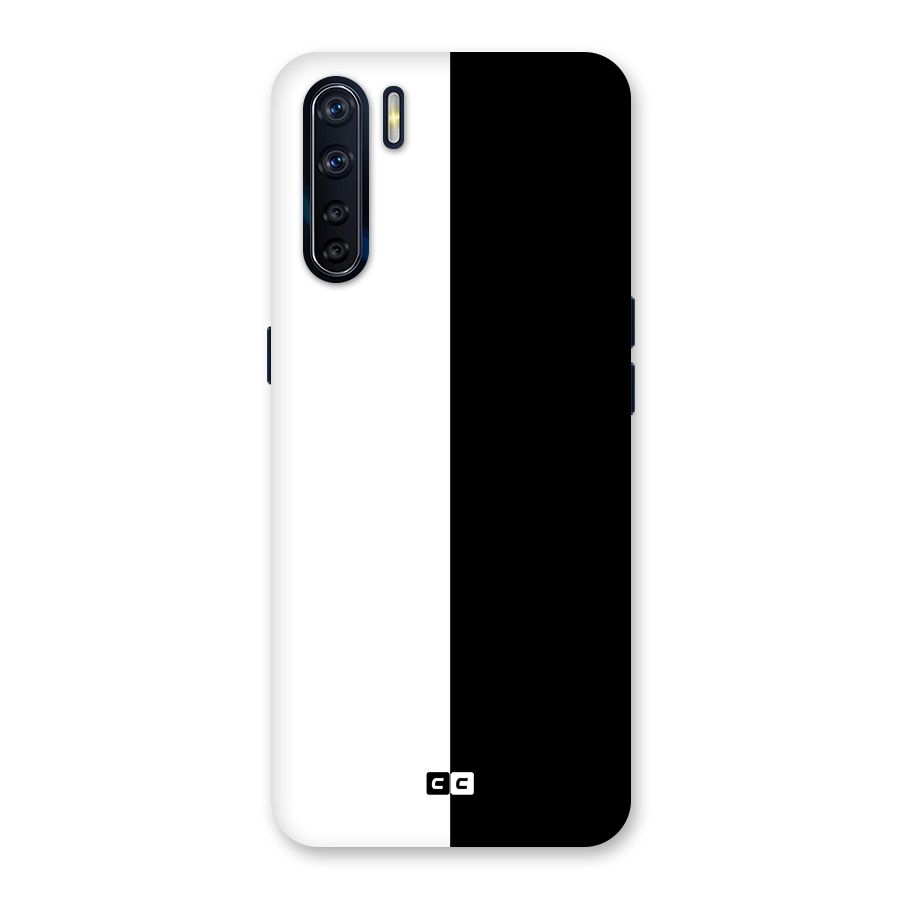 Simple Black White Back Case for Oppo F15