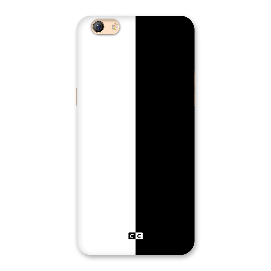 Simple Black White Back Case for Oppo F3 Plus