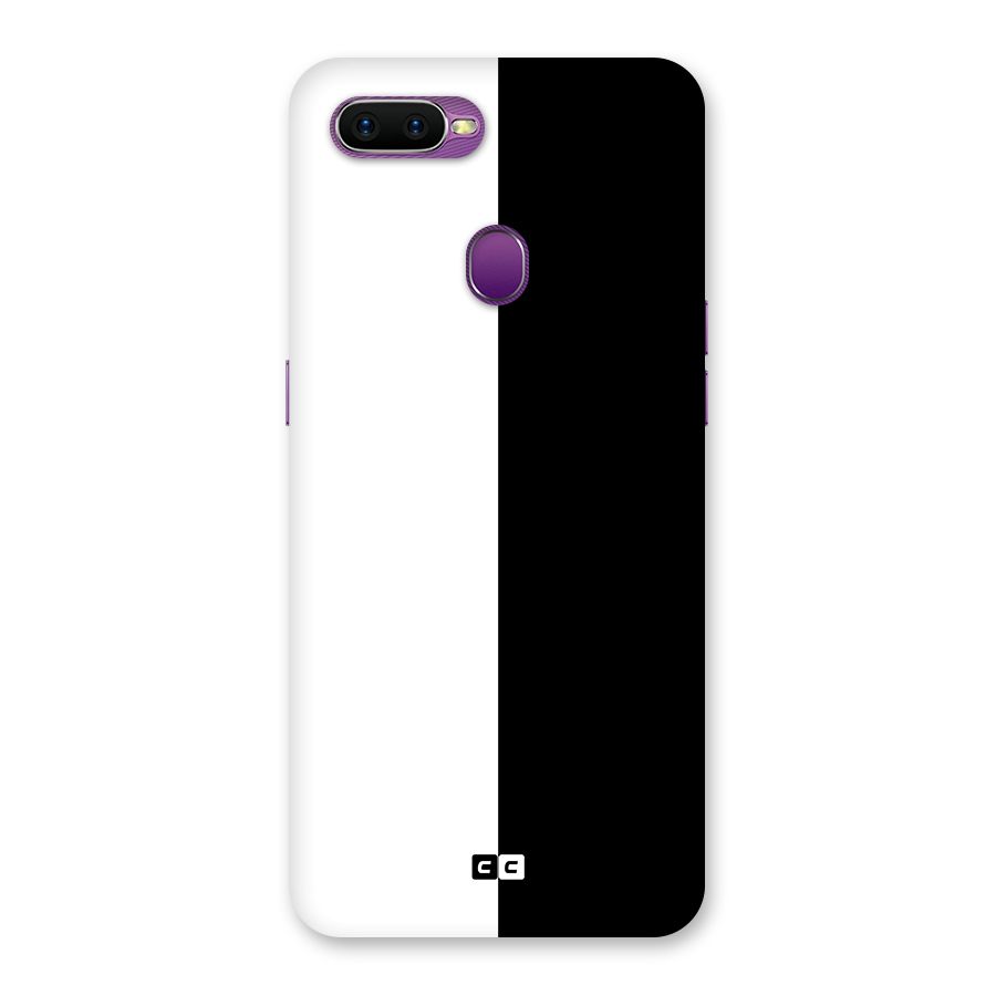Simple Black White Back Case for Oppo F9