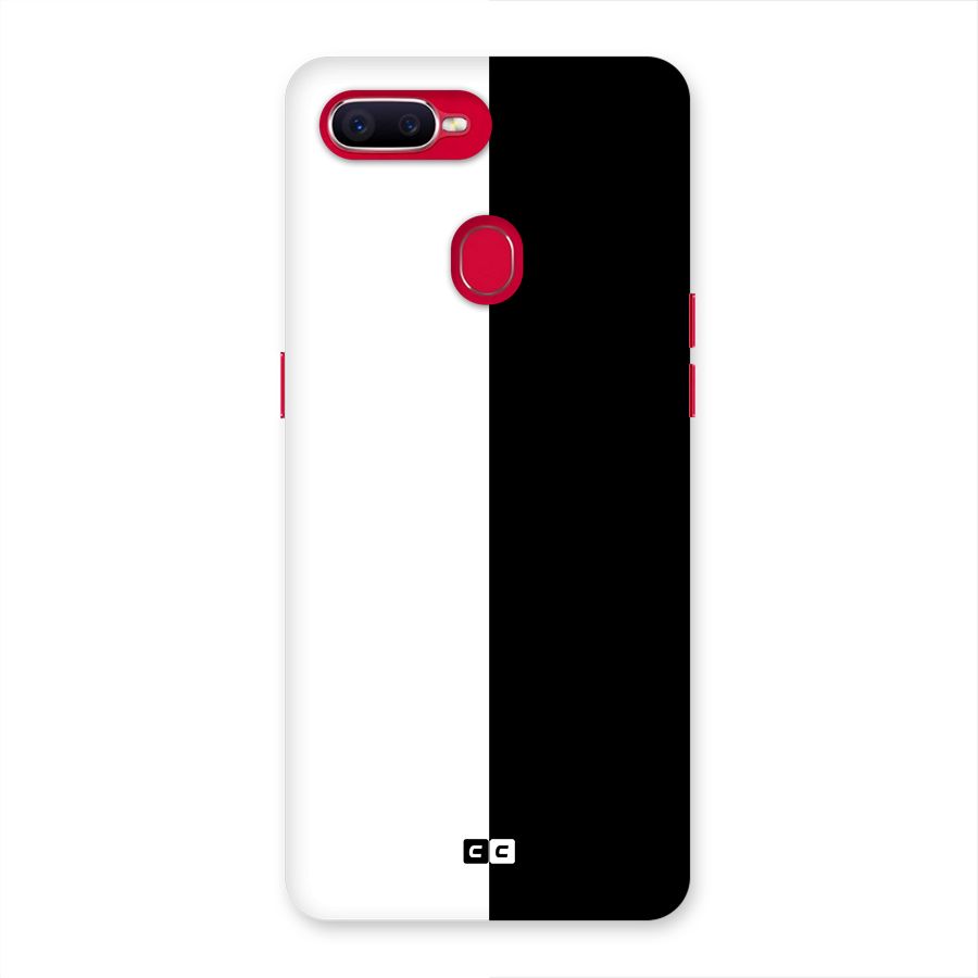 Simple Black White Back Case for Oppo F9 Pro