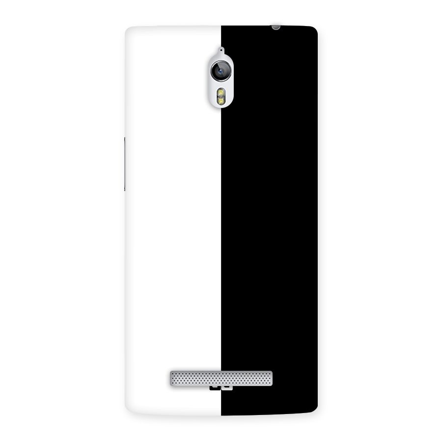 Simple Black White Back Case for Oppo Find 7