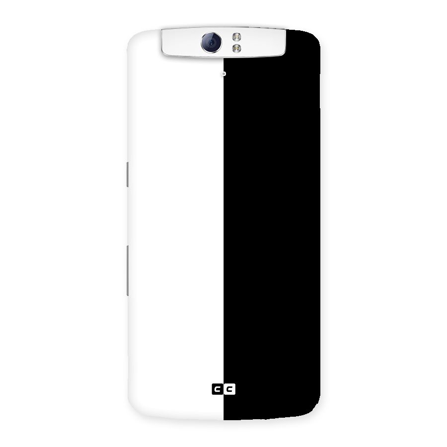 Simple Black White Back Case for Oppo N1