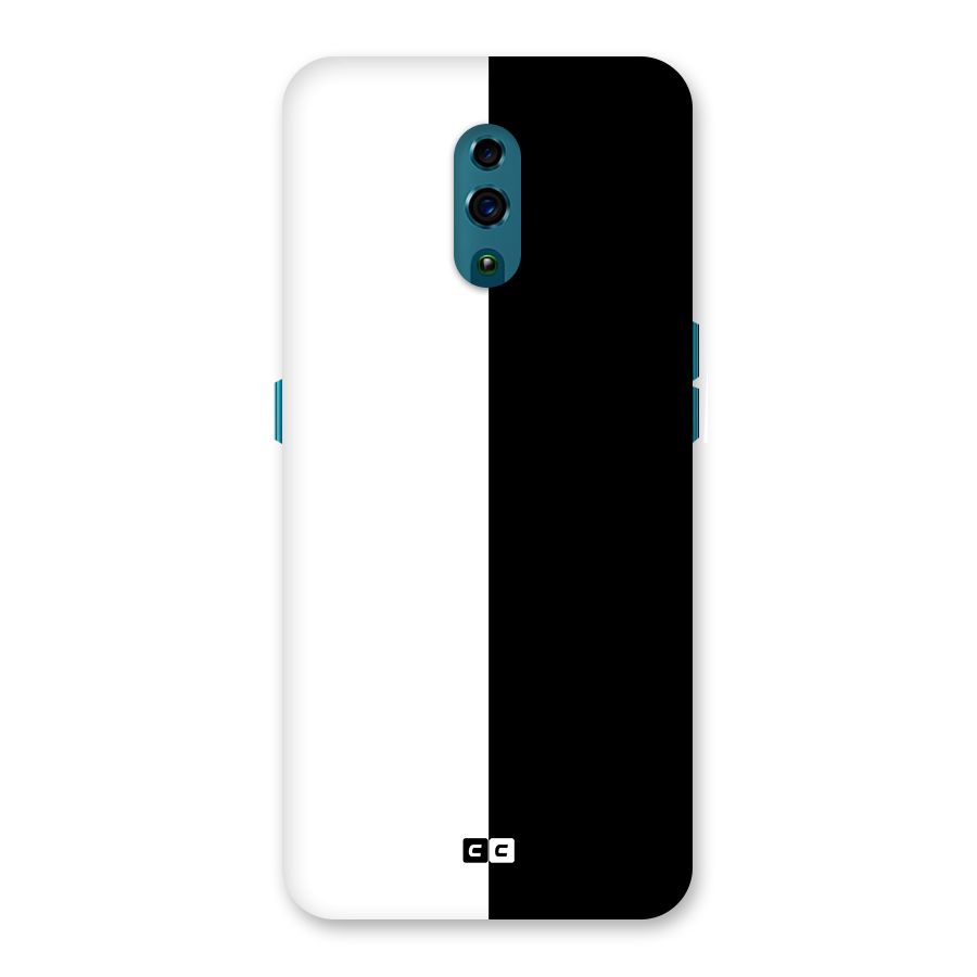 Simple Black White Back Case for Oppo Reno