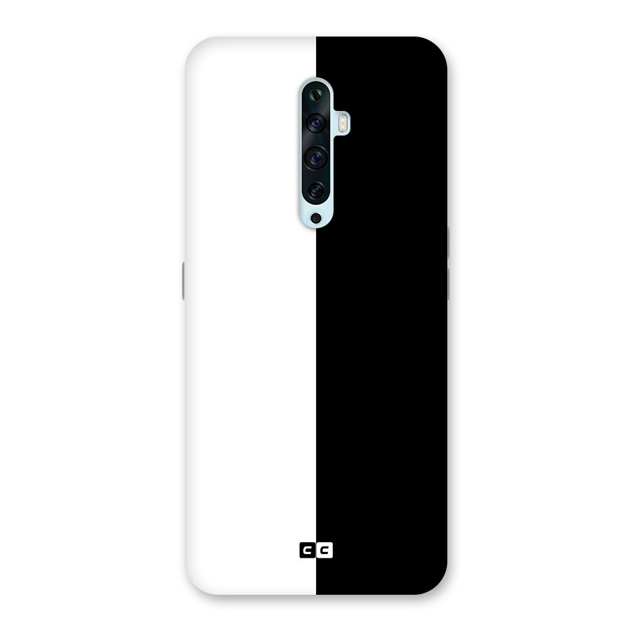 Simple Black White Back Case for Oppo Reno2 Z