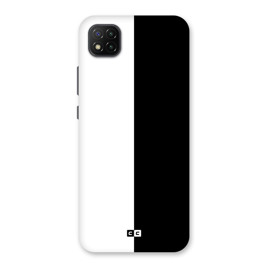 Simple Black White Back Case for Poco C3