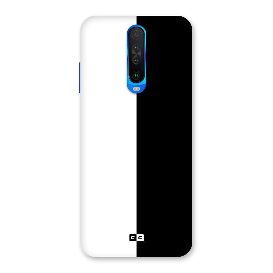 Simple Black White Back Case for Poco X2