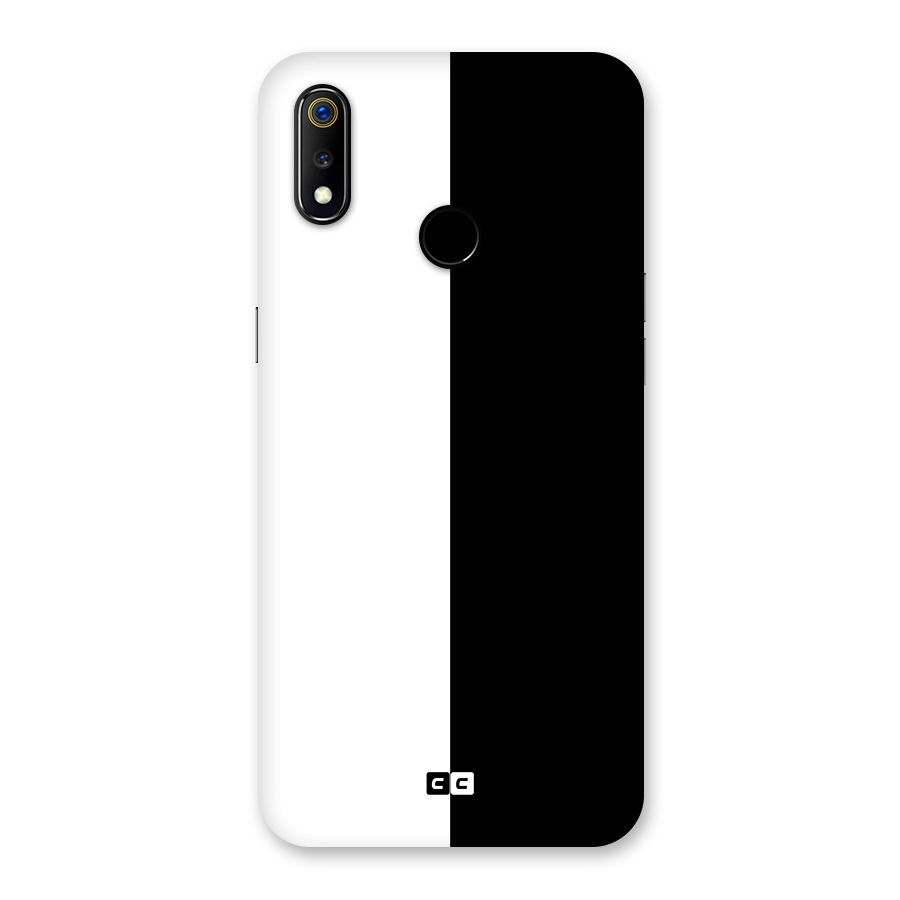 Simple Black White Back Case for Realme 3