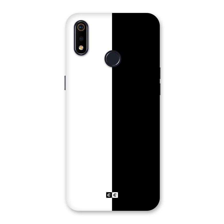 Simple Black White Back Case for Realme 3i