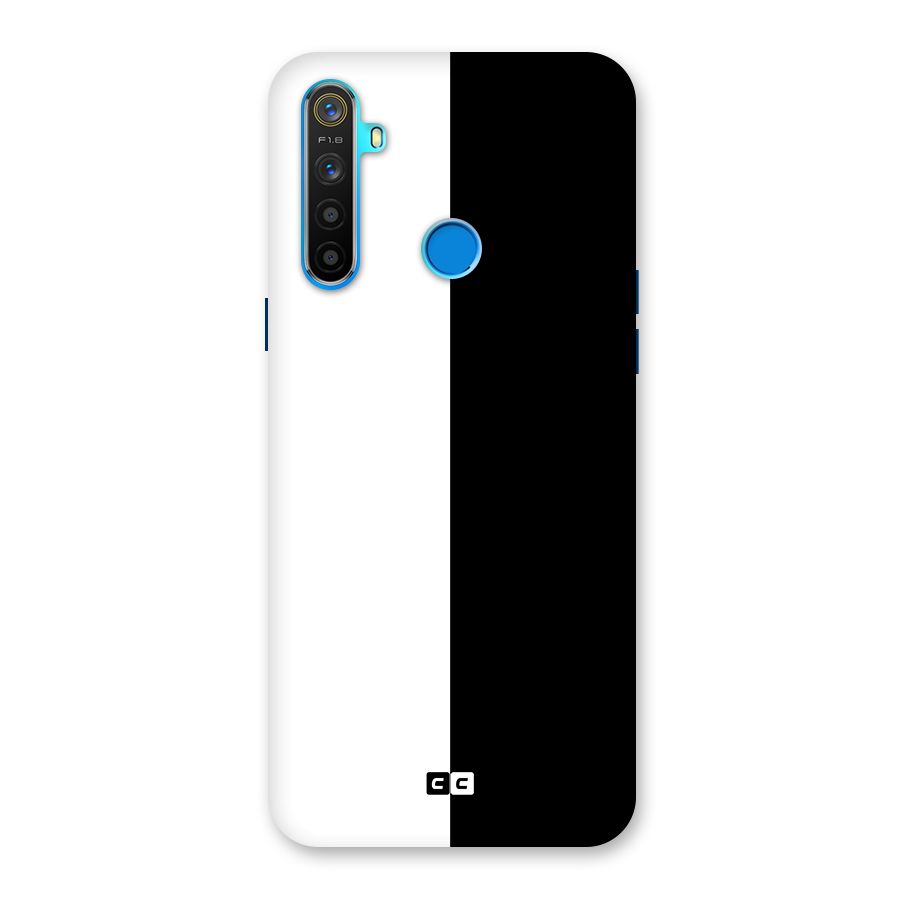 Simple Black White Back Case for Realme 5s