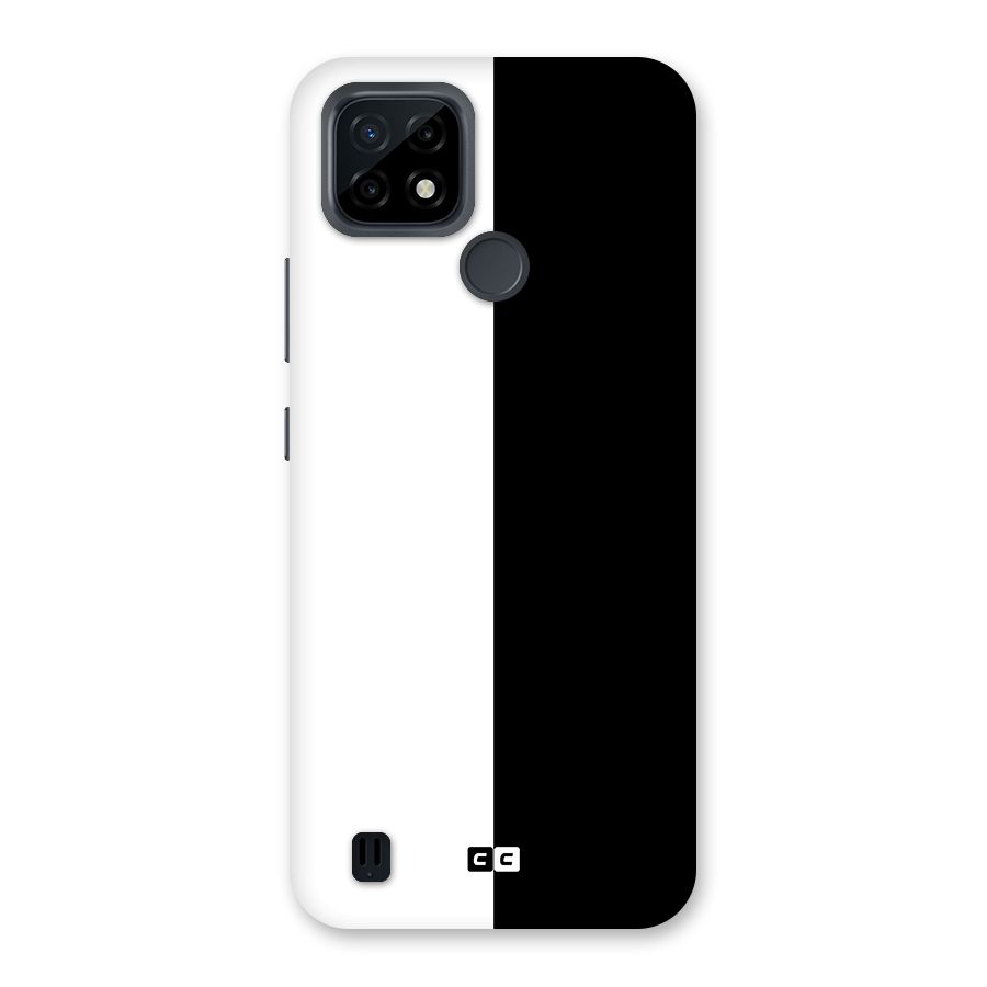 Simple Black White Back Case for Realme C21