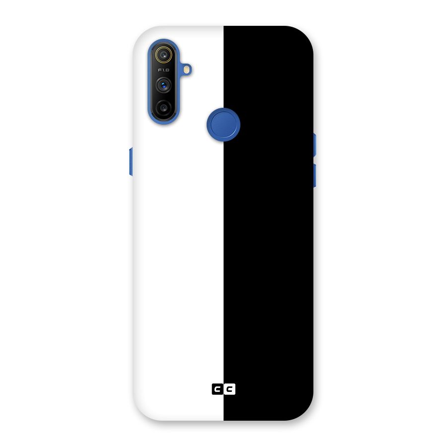 Simple Black White Back Case for Realme Narzo 10A