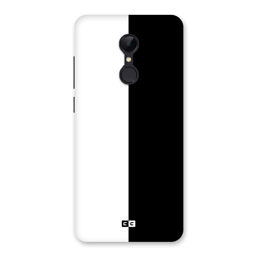Simple Black White Back Case for Redmi 5