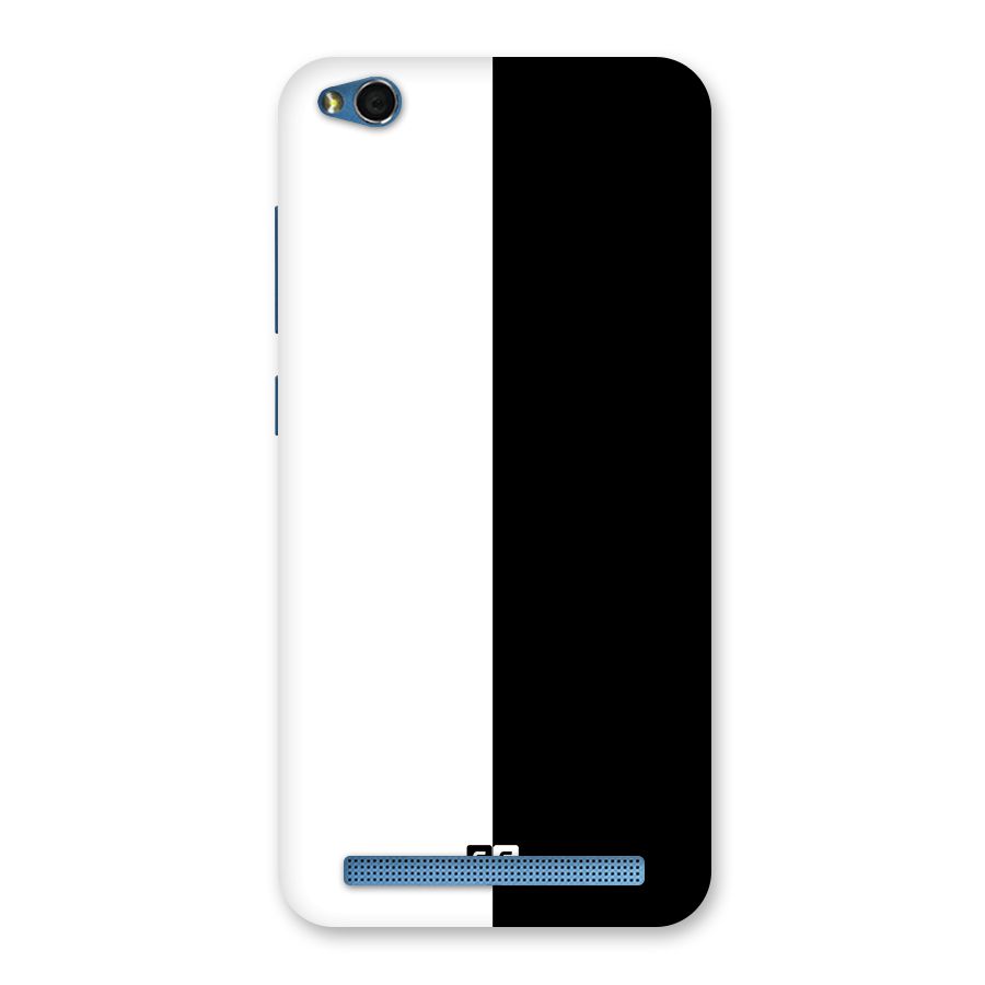 Simple Black White Back Case for Redmi 5A
