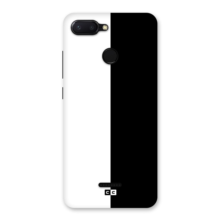 Simple Black White Back Case for Redmi 6