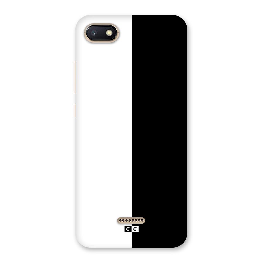 Simple Black White Back Case for Redmi 6A