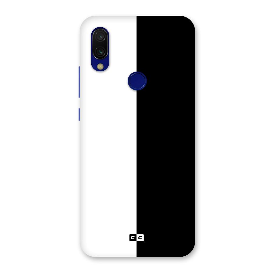 Simple Black White Back Case for Redmi 7
