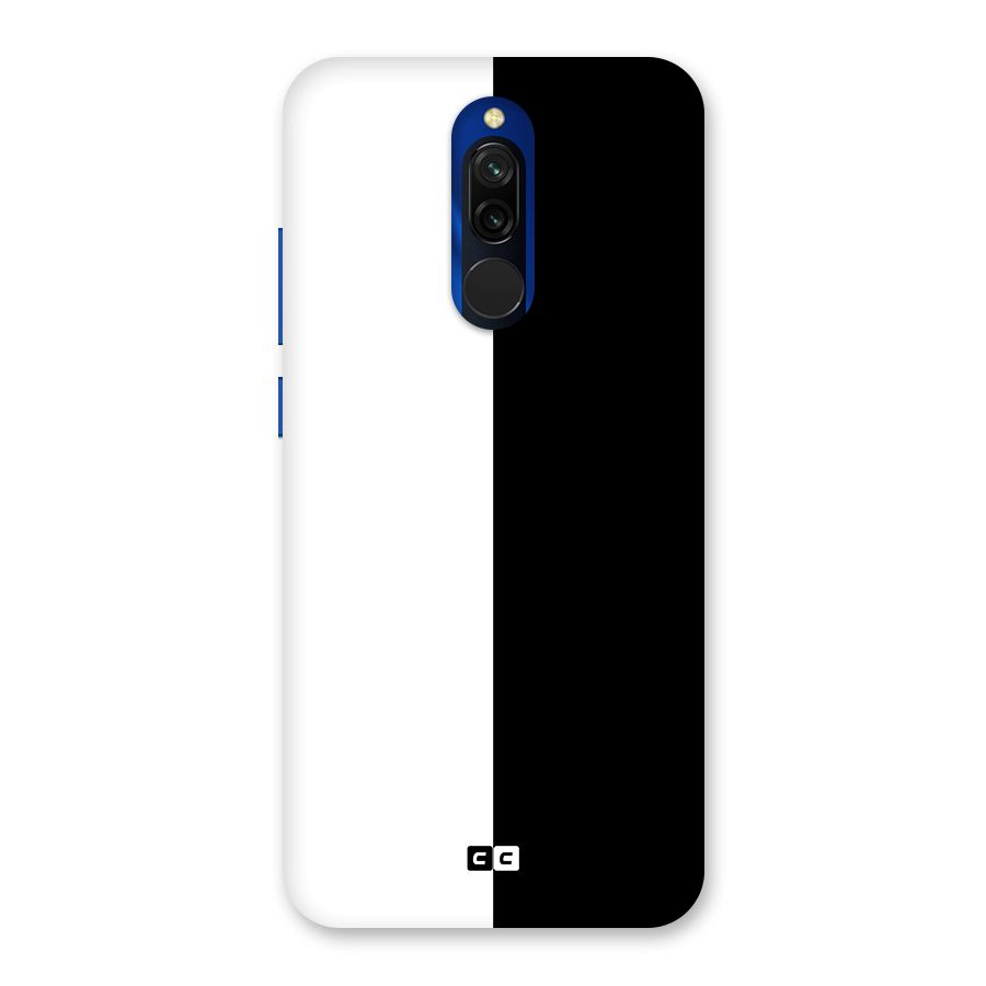 Simple Black White Back Case for Redmi 8