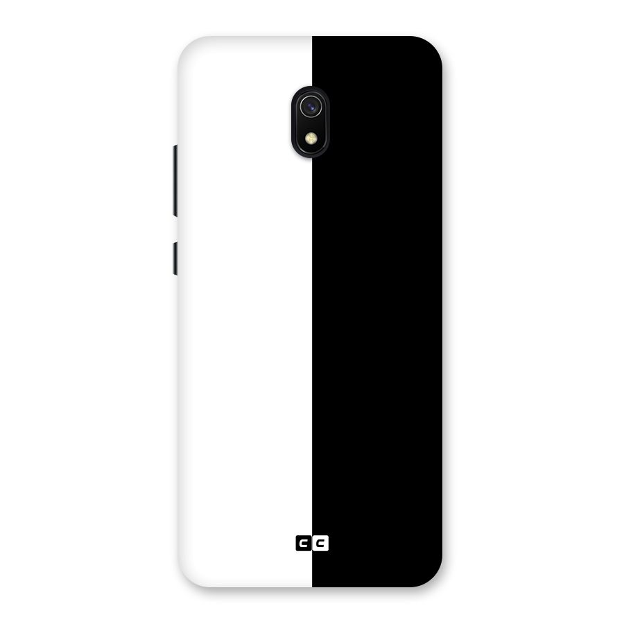 Simple Black White Back Case for Redmi 8A
