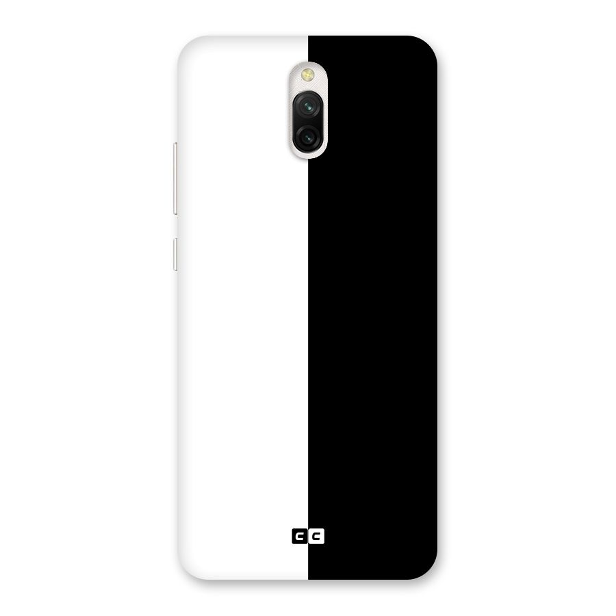 Simple Black White Back Case for Redmi 8A Dual