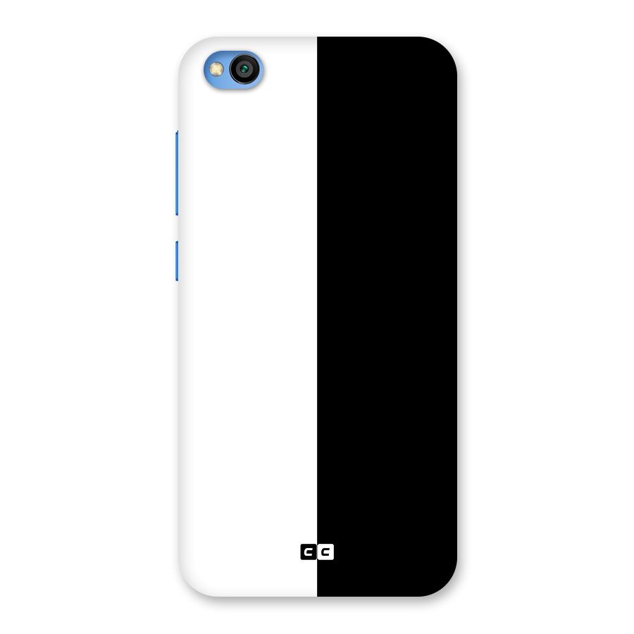 Simple Black White Back Case for Redmi Go