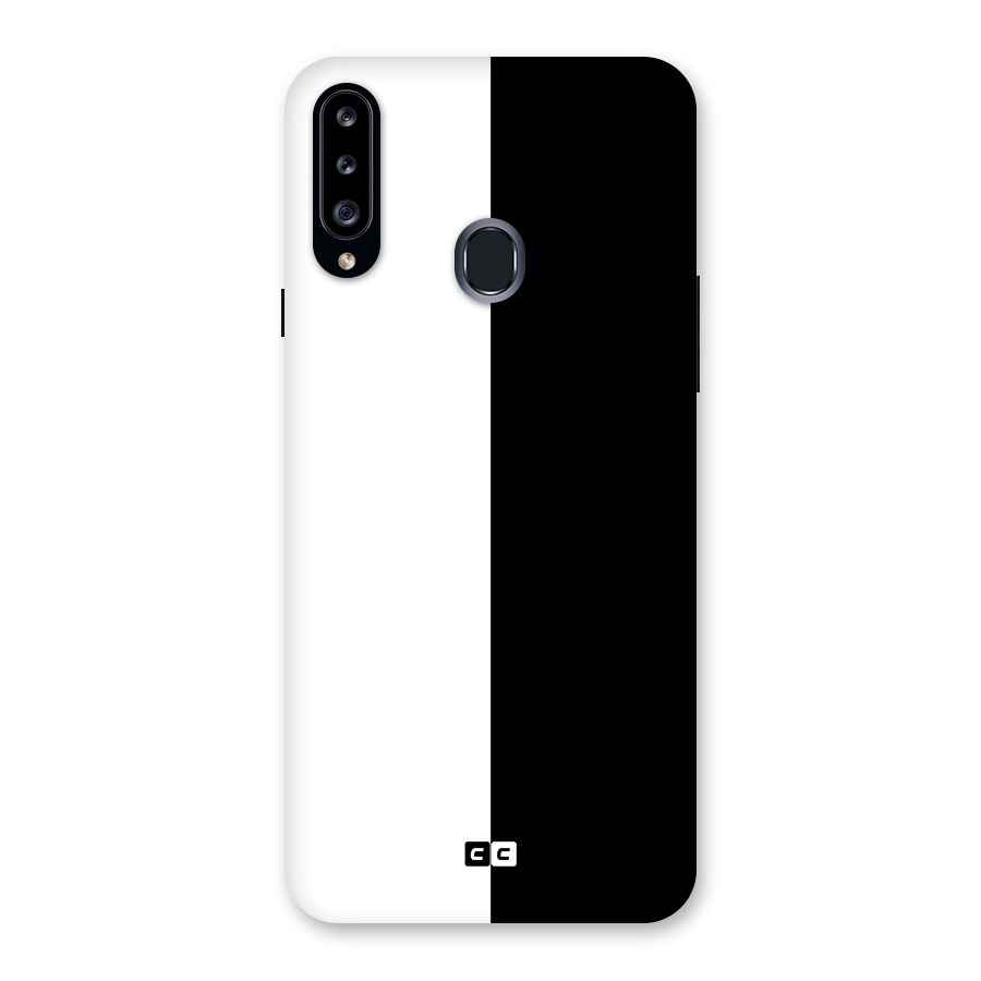 Simple Black White Back Case for Samsung Galaxy A20s