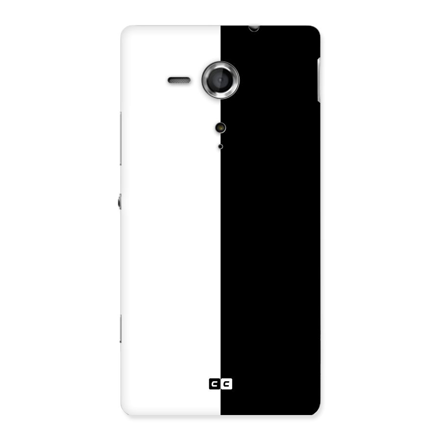 Simple Black White Back Case for Sony Xperia SP