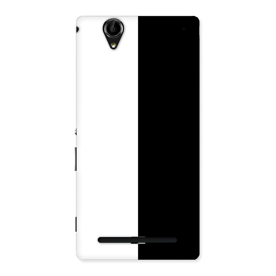 Simple Black White Back Case for Sony Xperia T2