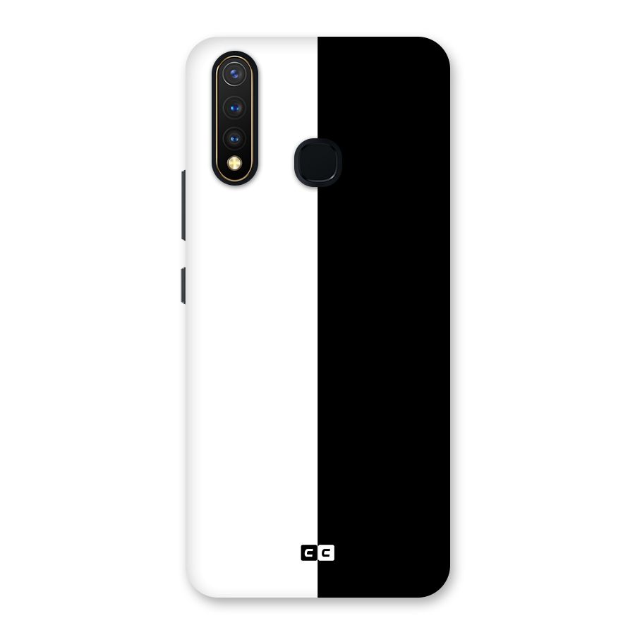 Simple Black White Back Case for Vivo U20