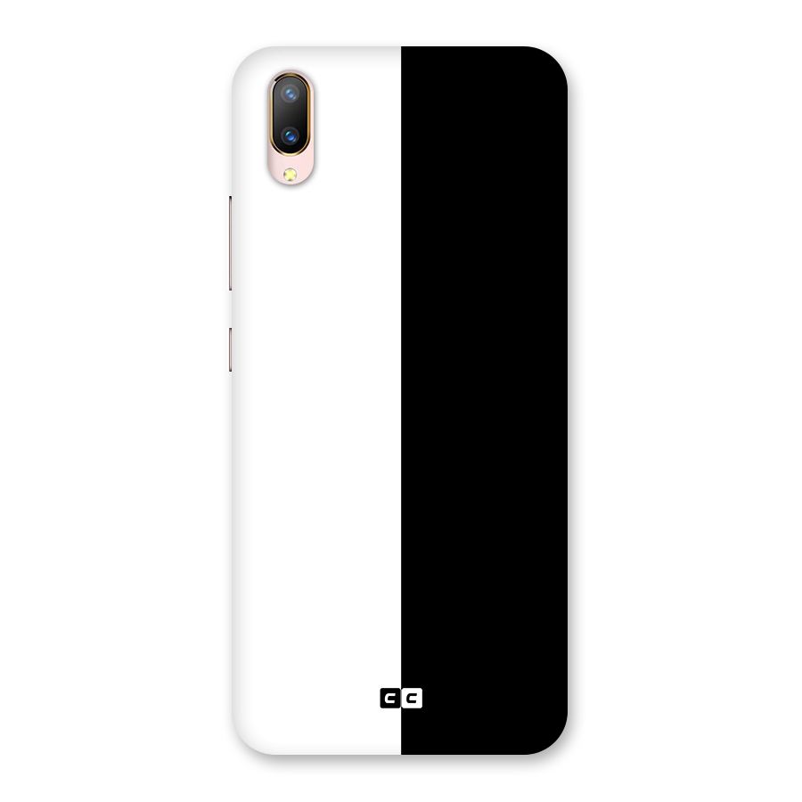 Simple Black White Back Case for Vivo V11 Pro