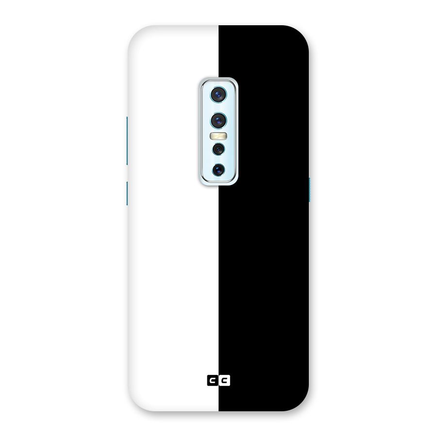 Simple Black White Back Case for Vivo V17 Pro