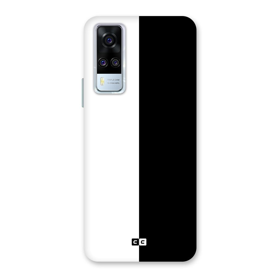 Simple Black White Back Case for Vivo Y31