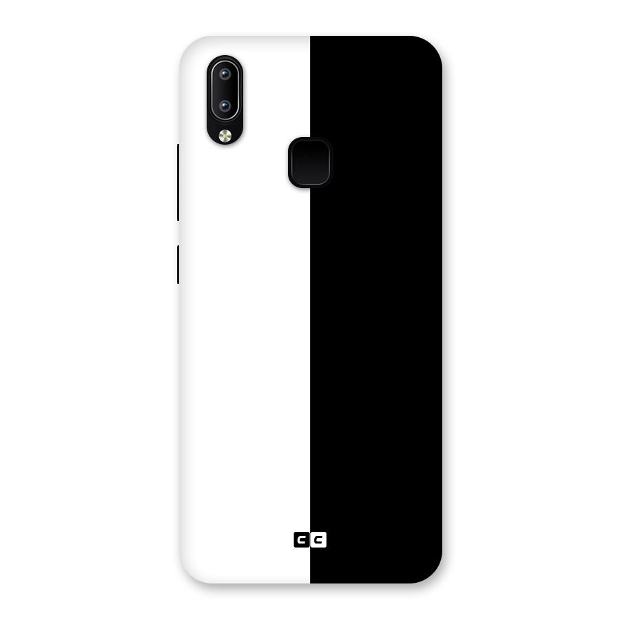 Simple Black White Back Case for Vivo Y93