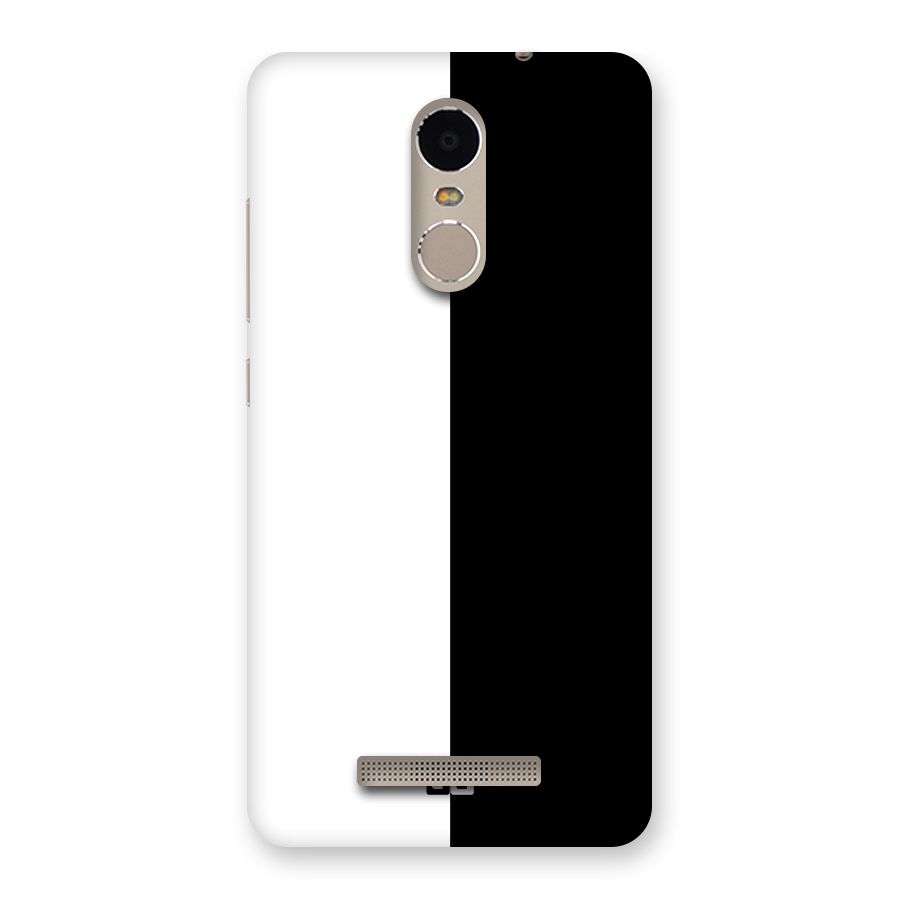 Simple Black White Back Case for Xiaomi Redmi Note 3