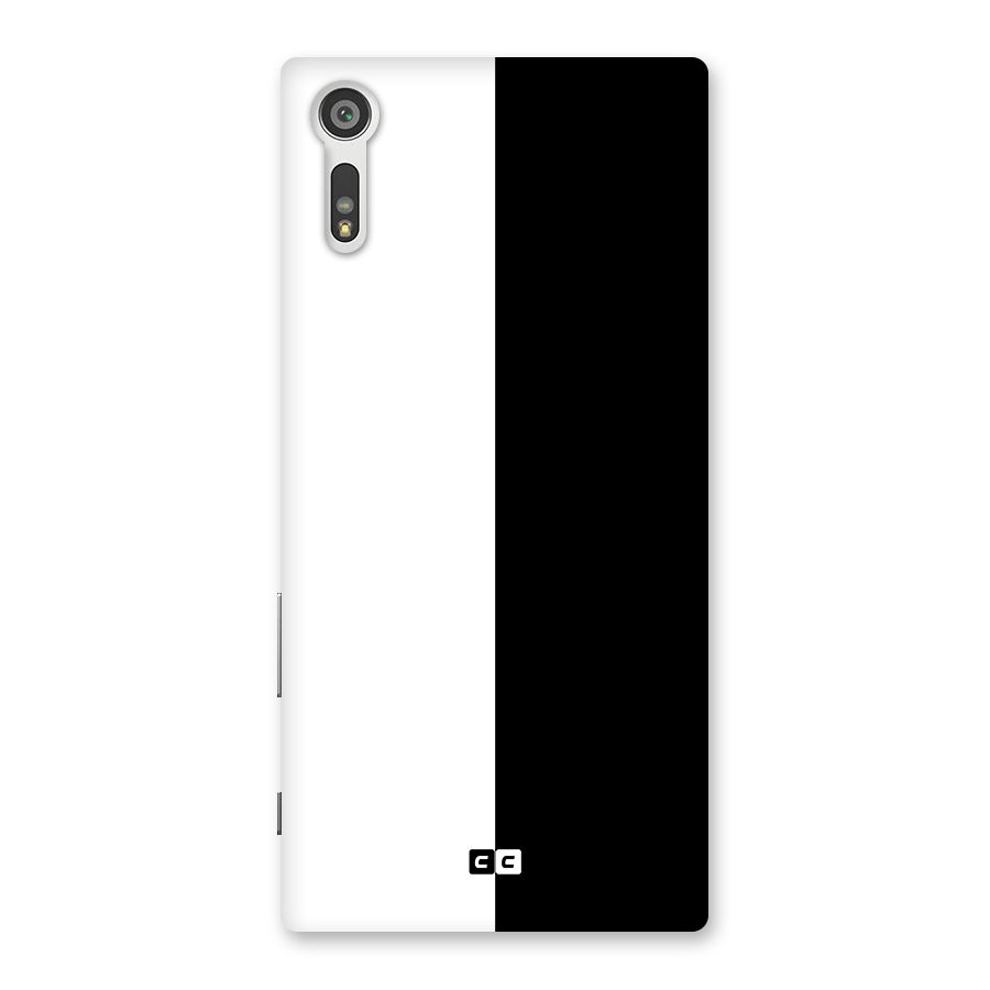 Simple Black White Back Case for Xperia XZ