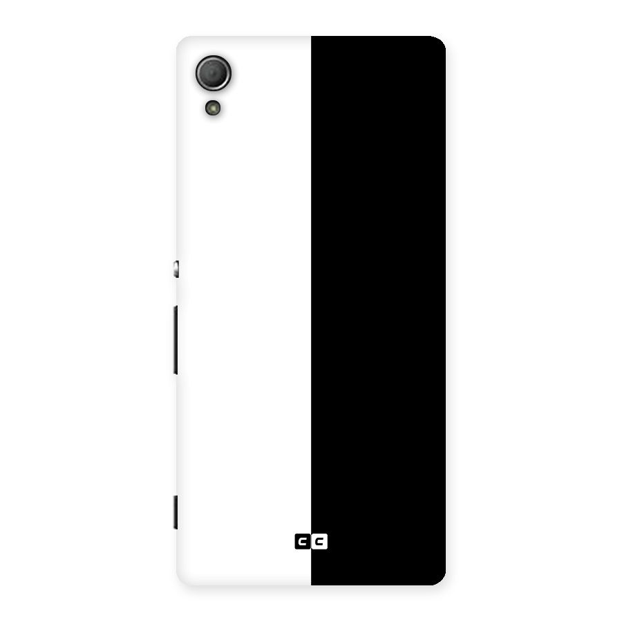 Simple Black White Back Case for Xperia Z3 Plus