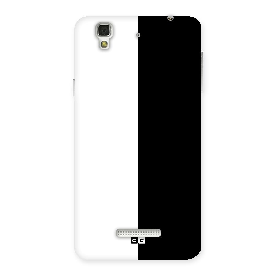 Simple Black White Back Case for YU Yureka Plus