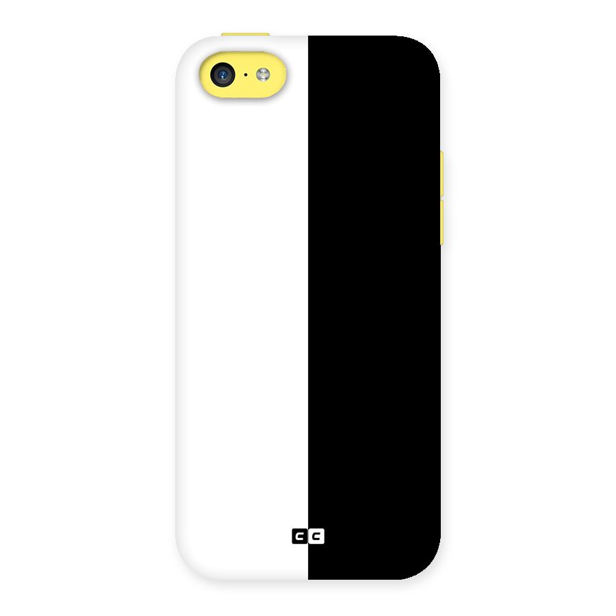 Simple Black White Back Case for iPhone 5C