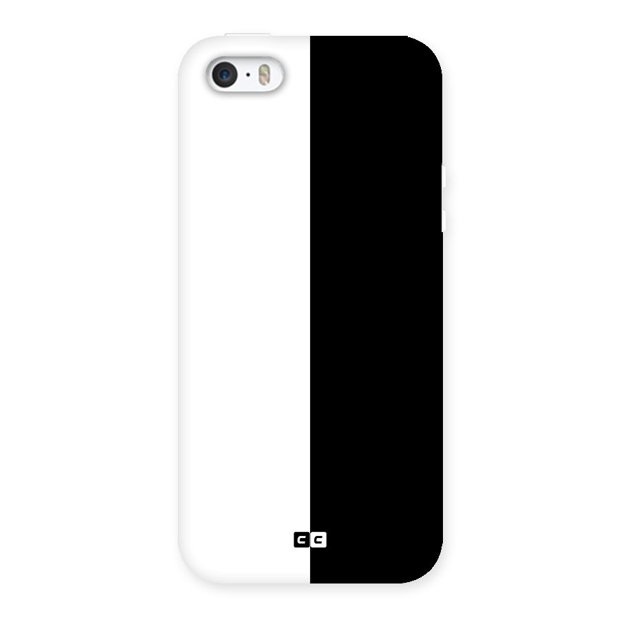 Simple Black White Back Case for iPhone 5 5S