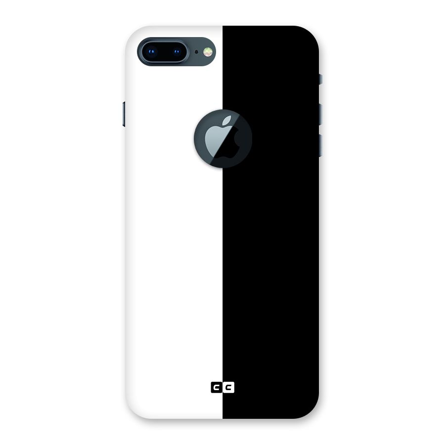 Simple Black White Back Case for iPhone 7 Plus Logo Cut