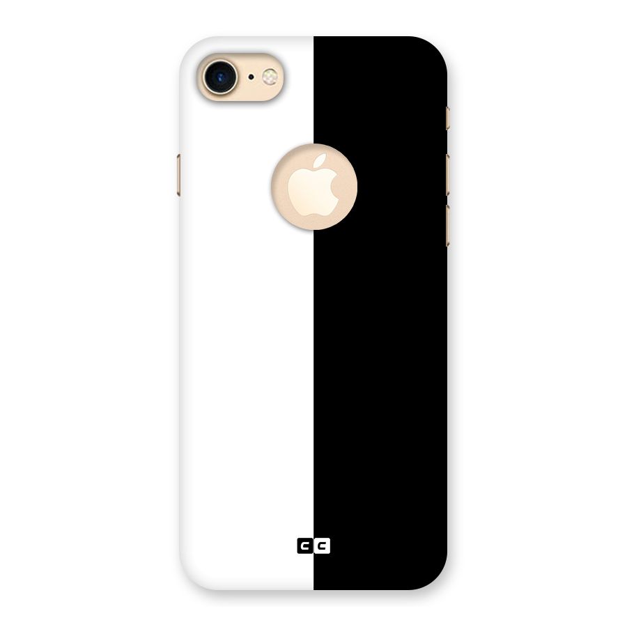 Simple Black White Back Case for iPhone 8 Logo Cut