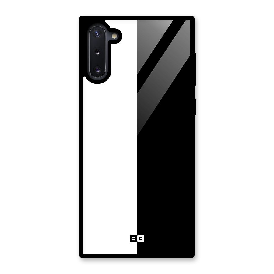 Simple Black White Glass Back Case for Galaxy Note 10