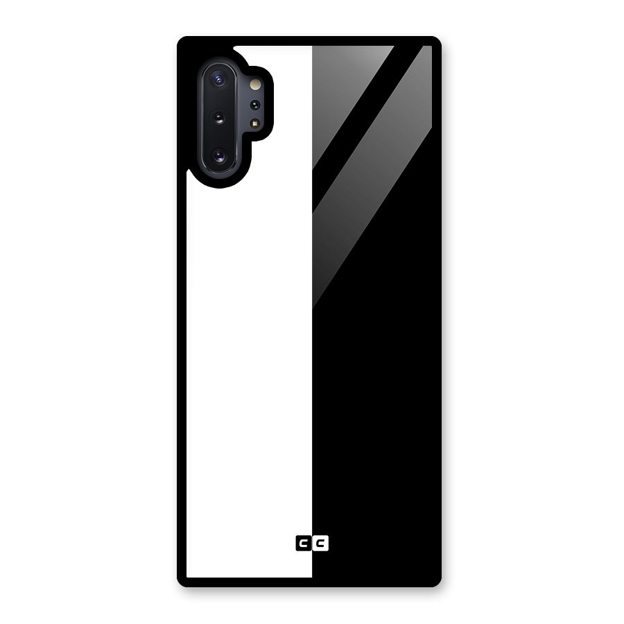 Simple Black White Glass Back Case for Galaxy Note 10 Plus