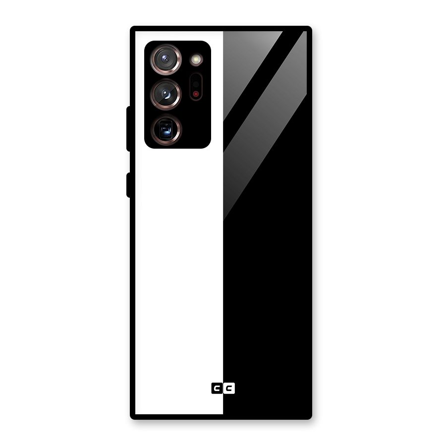 Simple Black White Glass Back Case for Galaxy Note 20 Ultra
