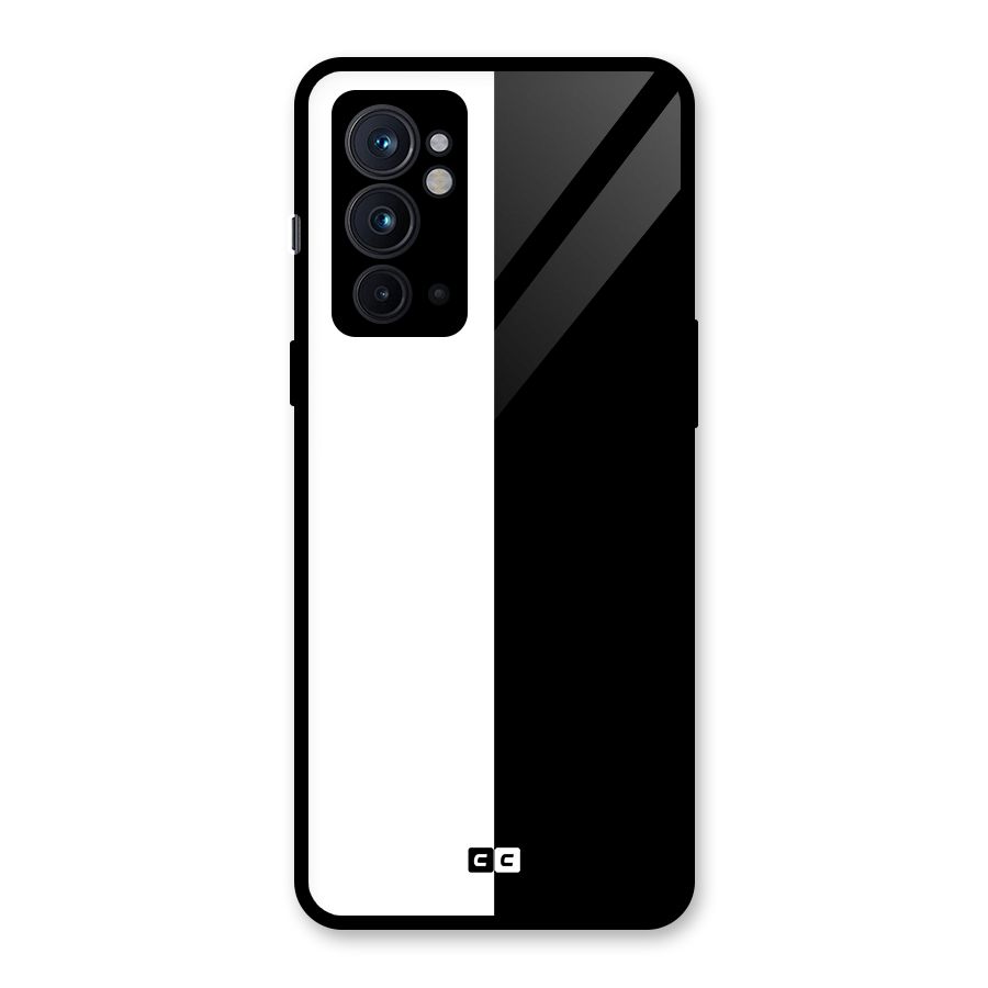 Simple Black White Glass Back Case for OnePlus 9RT 5G