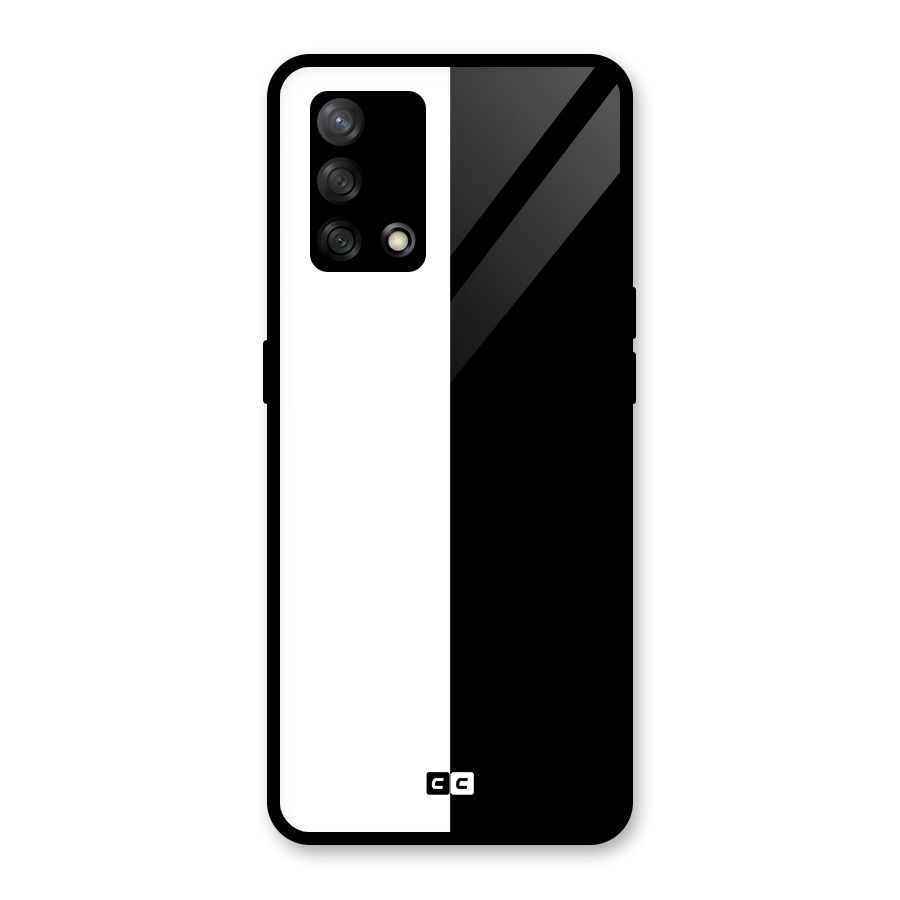 Simple Black White Glass Back Case for Oppo F19
