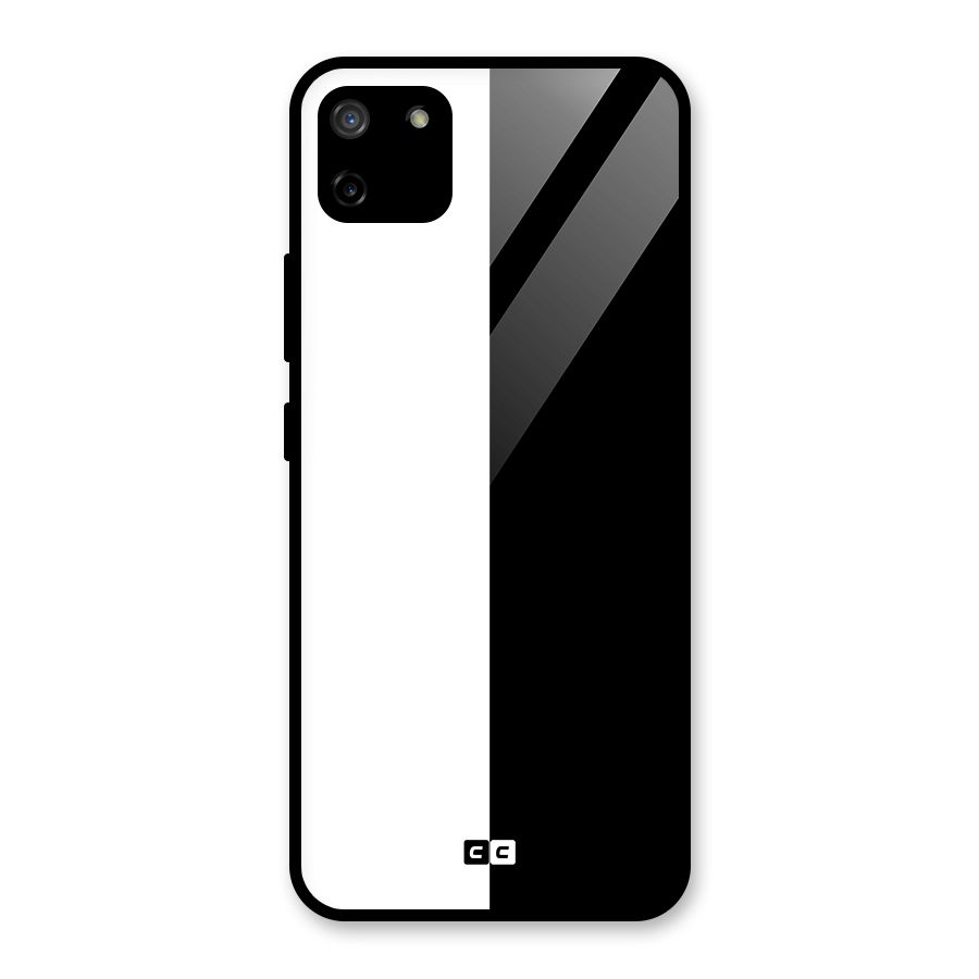 Simple Black White Glass Back Case for Realme C11