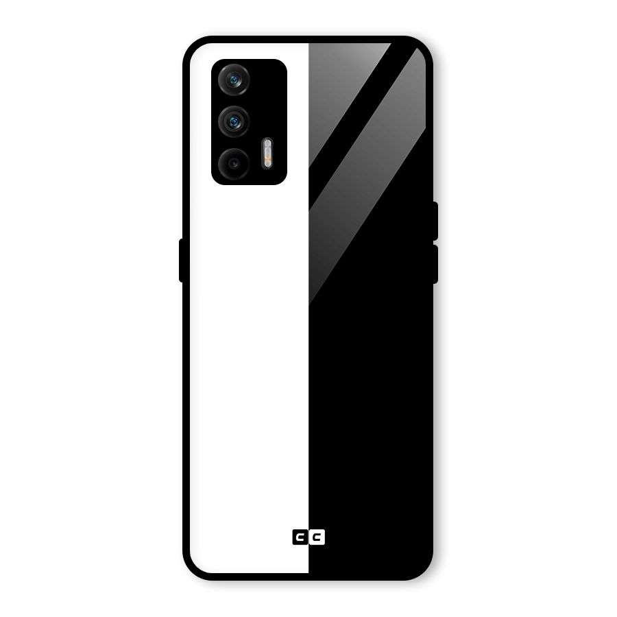 Simple Black White Glass Back Case for Realme GT 5G