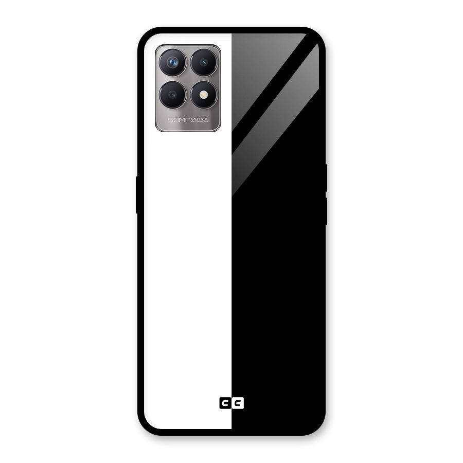 Simple Black White Glass Back Case for Realme Narzo 50